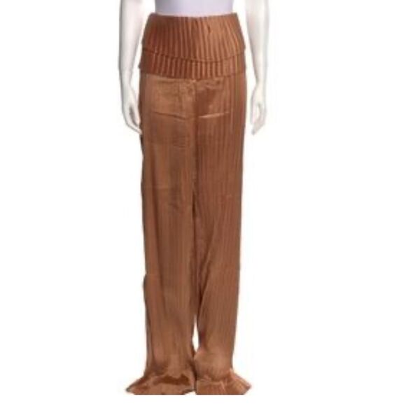 ANDREA IYAMAH Beige LINEA PLEATED
PANTS(Size Small) - Picture 4 of 7